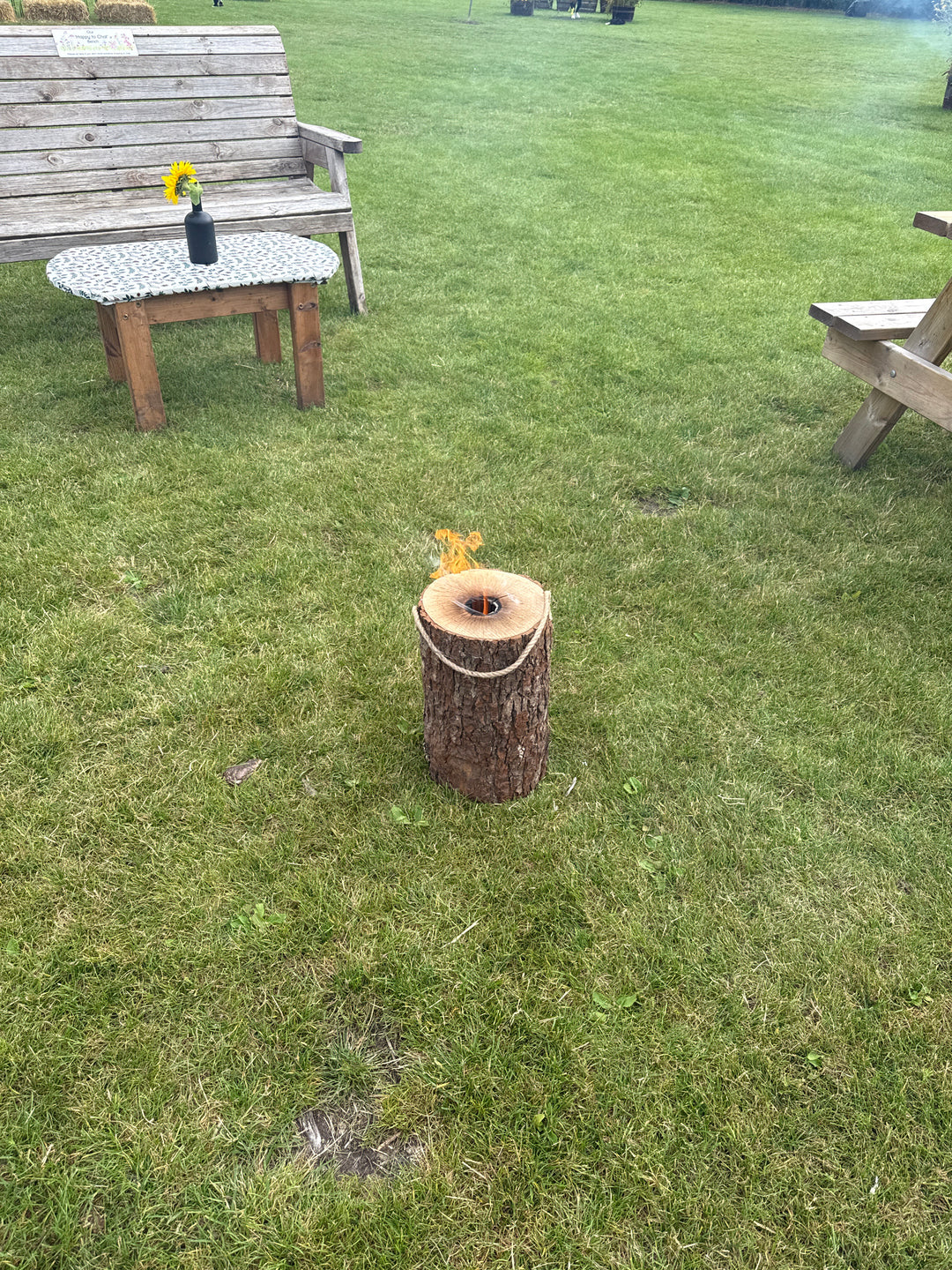 Garden fire log