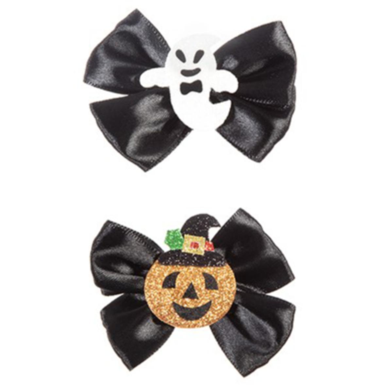 Halloween ~ Black Bow with Hair Clip