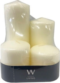 Candles - Set of 4 Pillar Candles