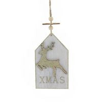 Hanger - Plaque with Gold Reindeer