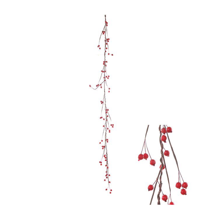 Garland - Red or White Frosted Berries