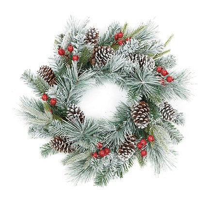 Wreath - Flocked Christmas Wreath