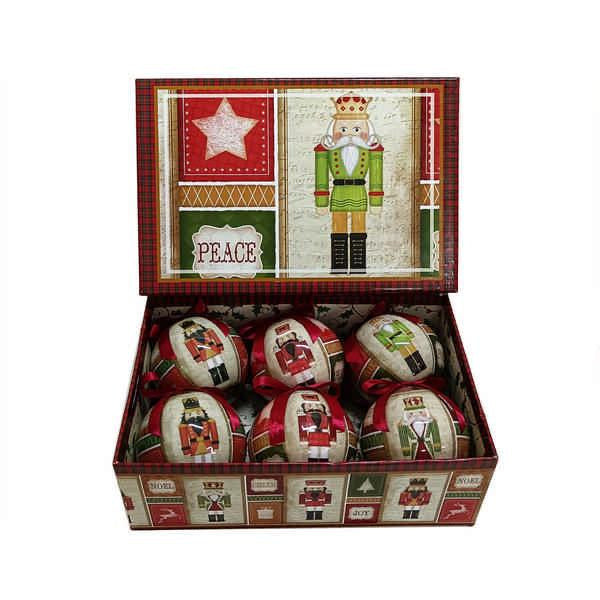 Baubles - Set of 6 Decoupage Baubles