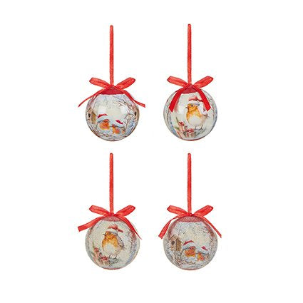 Baubles - Decoupage, Set of 4