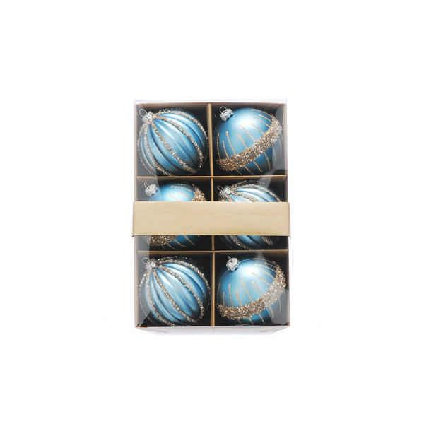 Baubles - Set of 6 Glitter Baubles