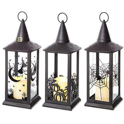 Halloween - Battery Operated Glass Lantern