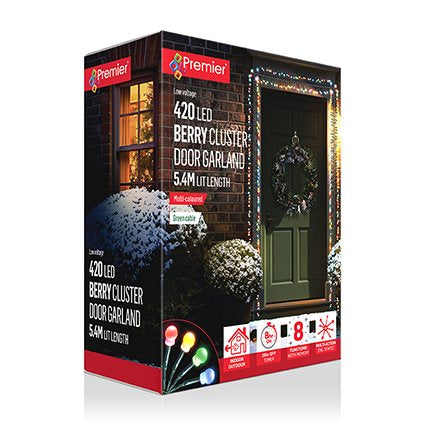 Lights - Berry Cluster Door Garland