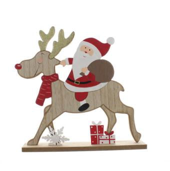 Standing Reindeer & Santa