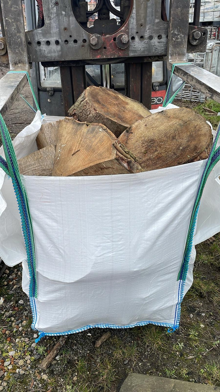 Bulk bags of unsplit Hardwood Logs