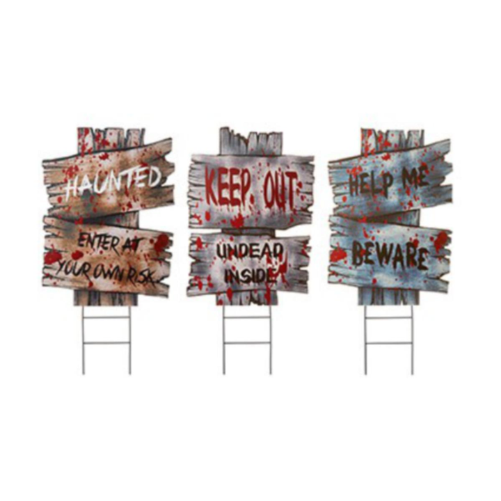 3pcs Halloween Direction Board