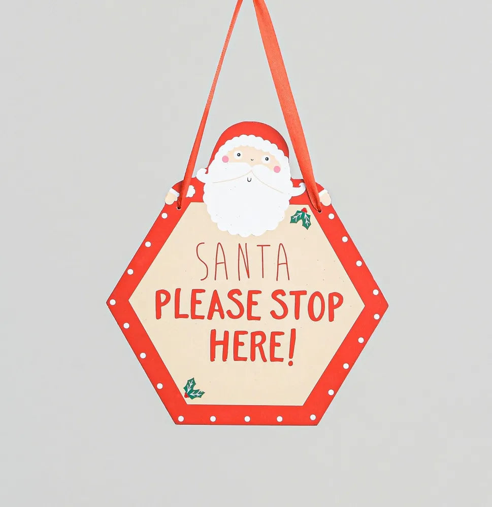 Stop Santa Sign