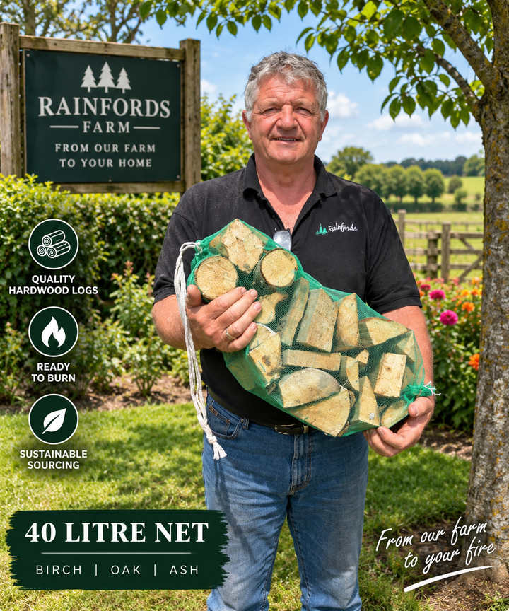 Kiln-Dried Hardwood Logs – 40 Litre Net
