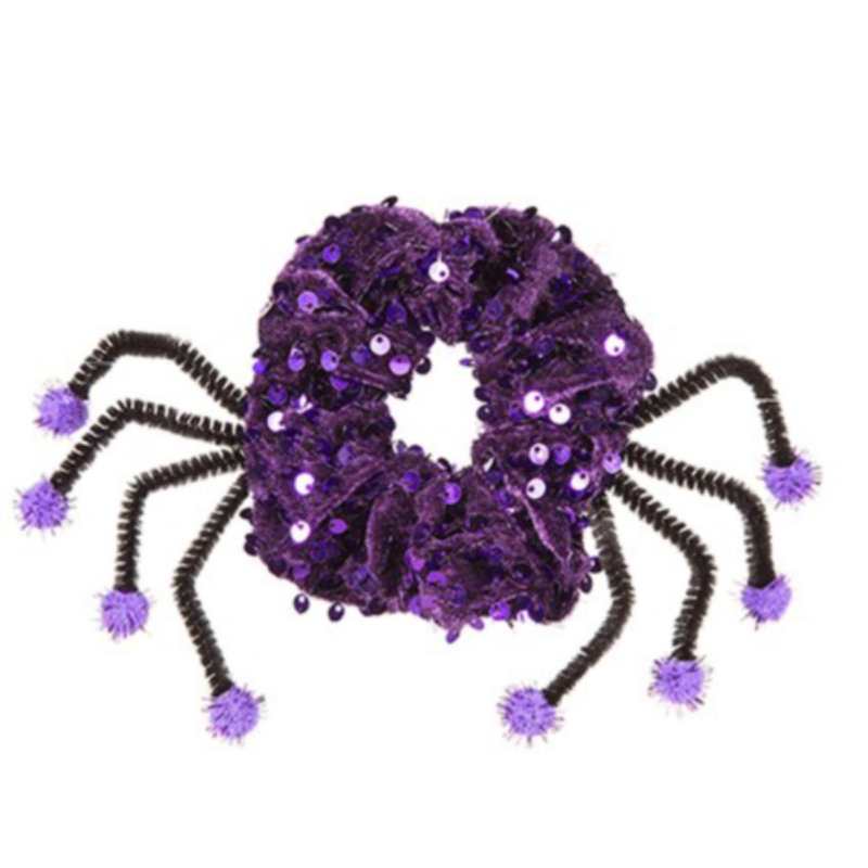 Halloween ~ Purple Spider Leg Scrunchie