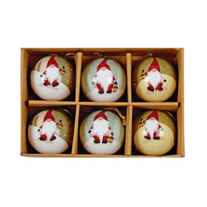 Baubles - Set of 6 Decoupage Baubles