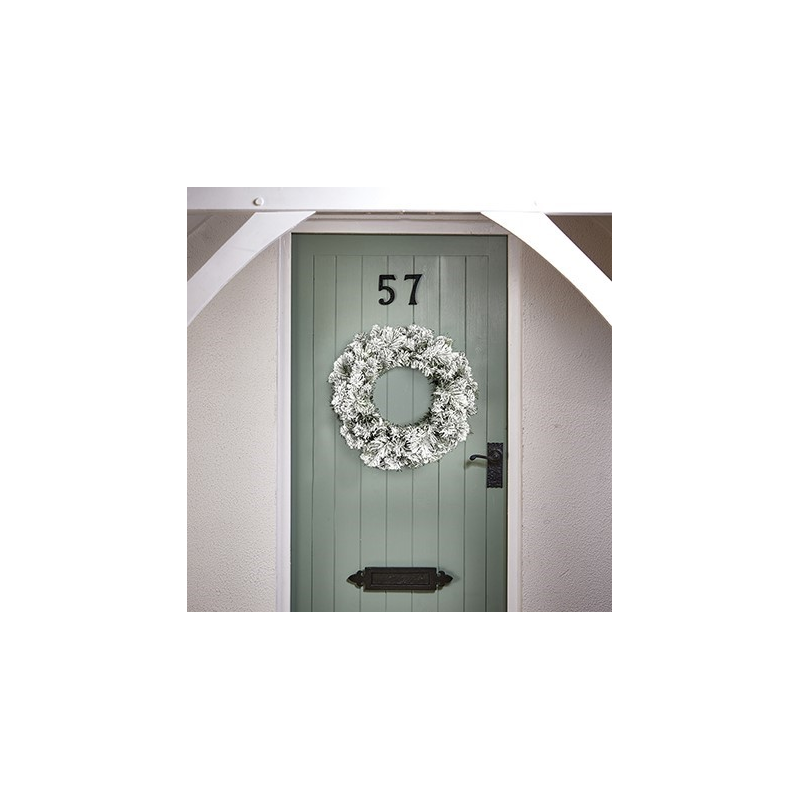 Wreath - 50cm Flocked Verbier Wreath