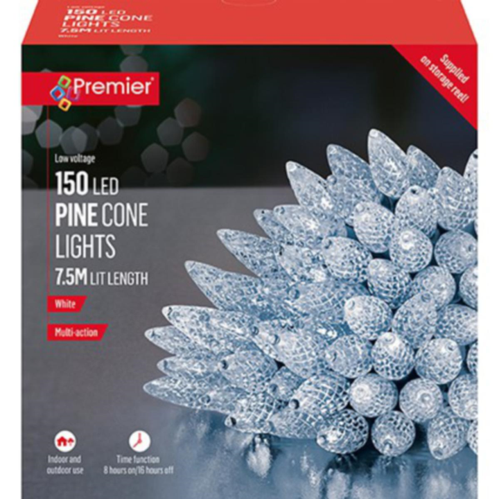 Lights - White LED Pine Cone String Lights