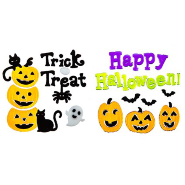 Żelowe naklejki na okna Halloween - różne obrazy Halloween