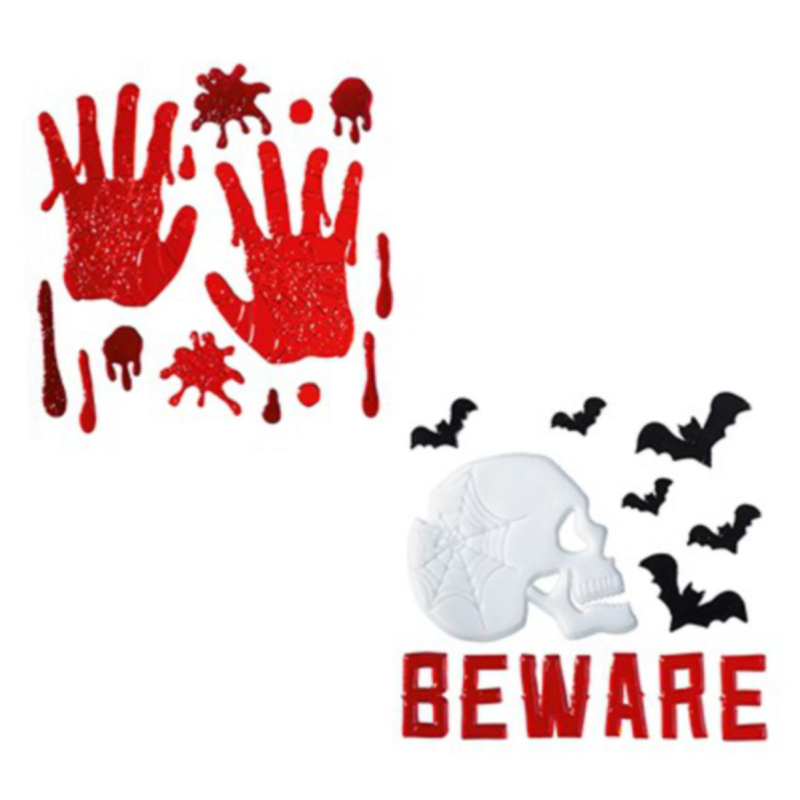 Żelowe naklejki na okna Halloween - różne obrazy Halloween