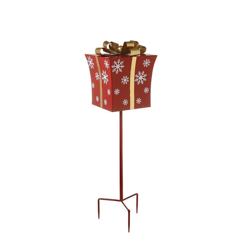 Stake - Green or Red Christmas Present