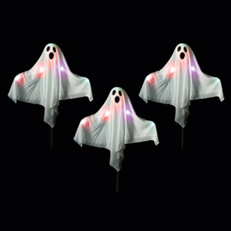 Halloween - 3Pcs BO Lit Ghost Path Markers