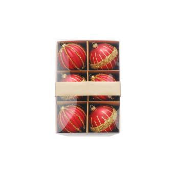 Baubles - Set of 6 Glitter Baubles