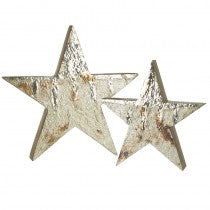 Wooden Stars with Gold Leaf