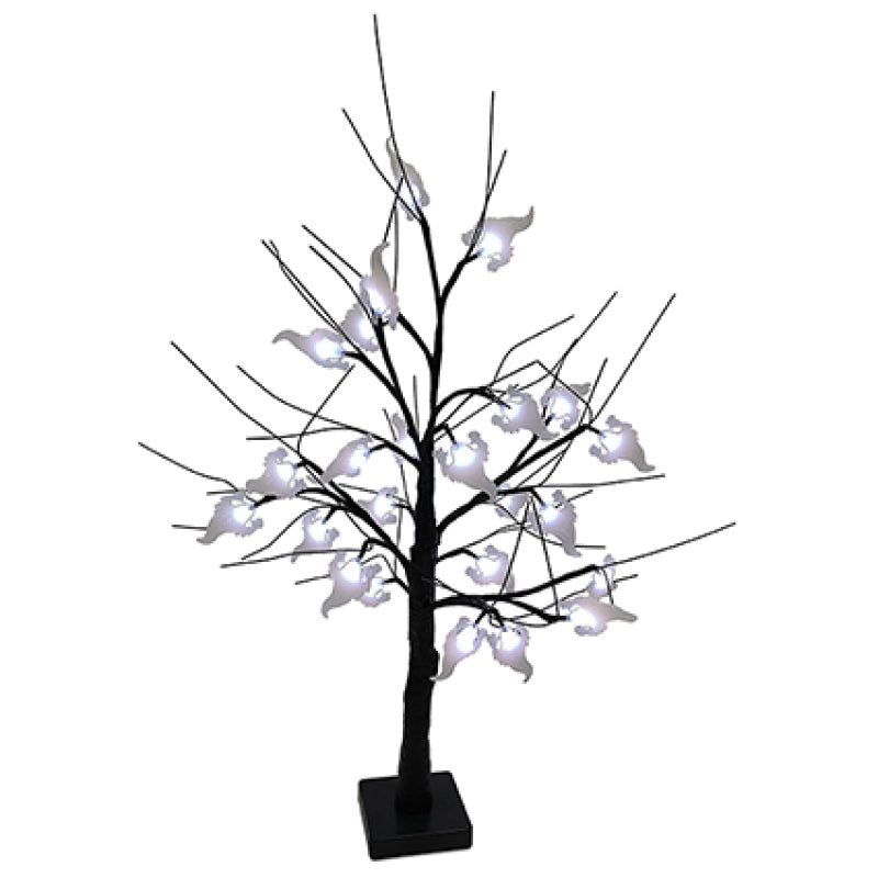 Halloween - BO Lit Black Tree with Ghosts