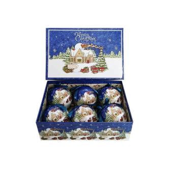 Baubles - Set of 6 Decoupage Baubles