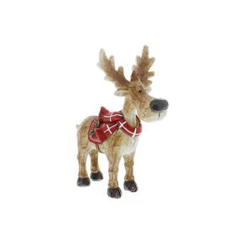 Reindeer - Wood Effect with Scarf