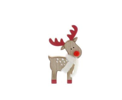Reindeer - Wooden Red Nosed Reindeer