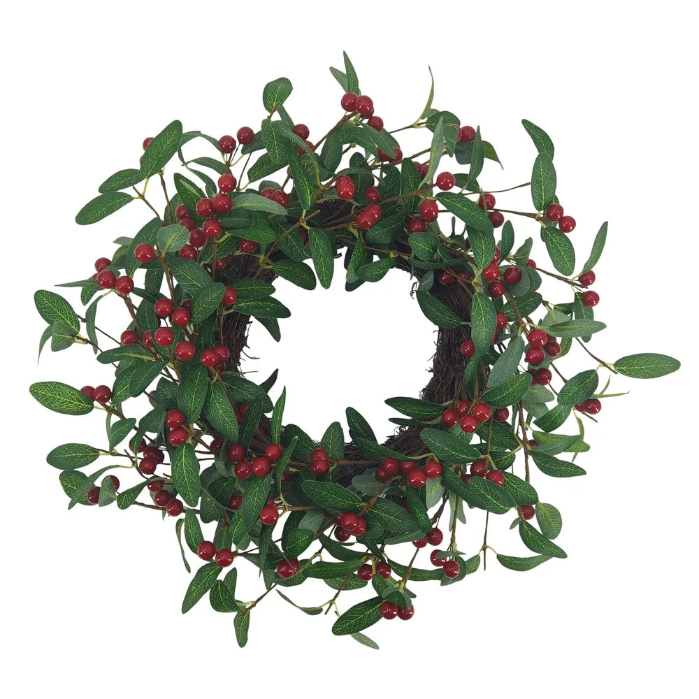 Wreath - Mini Leaves with Red Berry