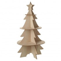 Display - Wooden Christmas Tree Display Unit