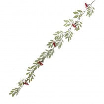 Garland - Green Leaves and Red Berries