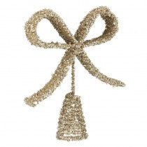 Tree Topper - Gold Bell with Bow