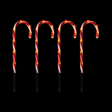 Lights - Candy Cane Path Lights - 4 Pieces - Various Colours Available