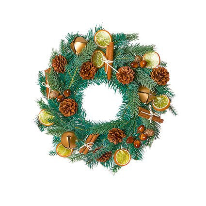 Wreath - Orange Wreath 40cm