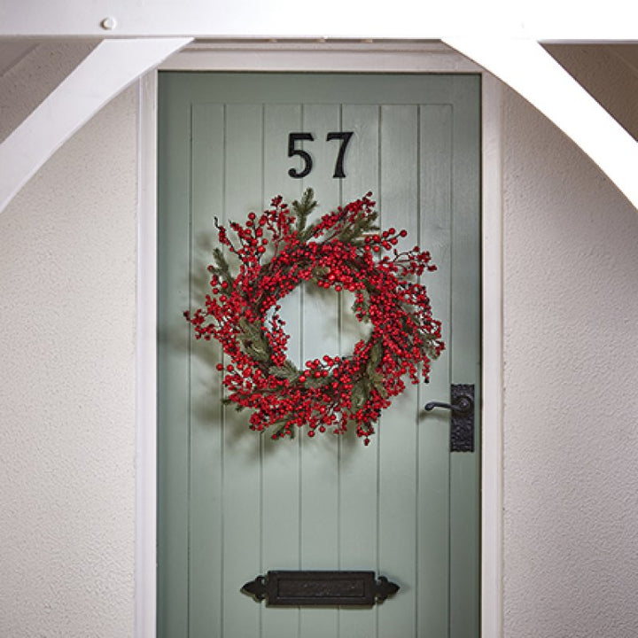 Wreath - Rattan Red Berry 50cm