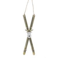 Hanger - Skis with Reindeer Head