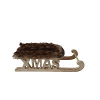 Sledge - Natural Wood with Faux Fur