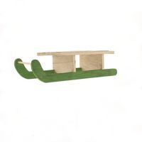 Sledge - Wood with Green Runners