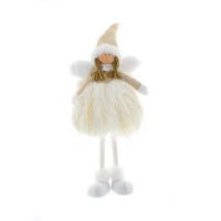 Standing Angel with White &amp;Gold Skirt