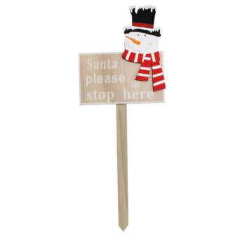 Santa Stop Here - Snowman