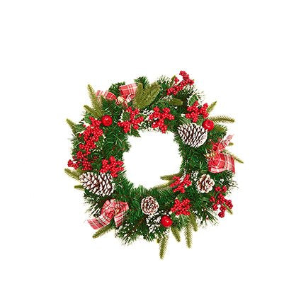 Wreath - Holly Ribbon