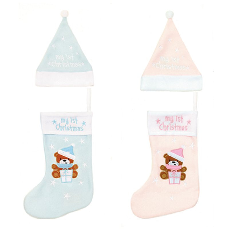 Baby’s First Christmas - Teddy Bear Hat & Stocking
