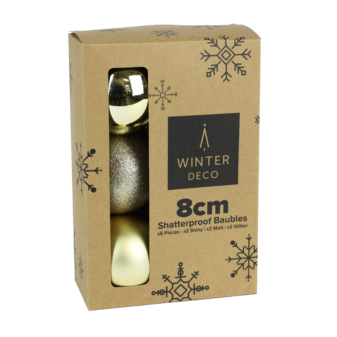 Baubles - pack of 6