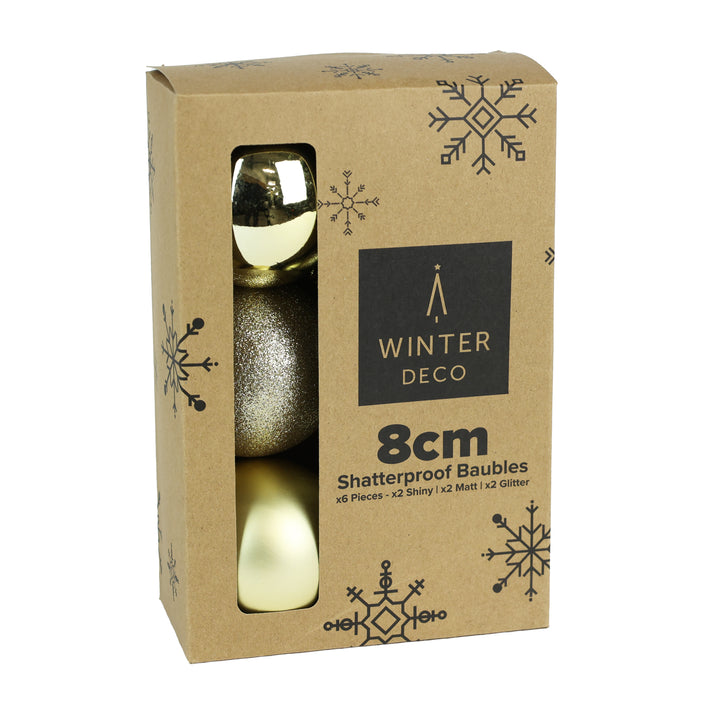 Baubles - pack of 6