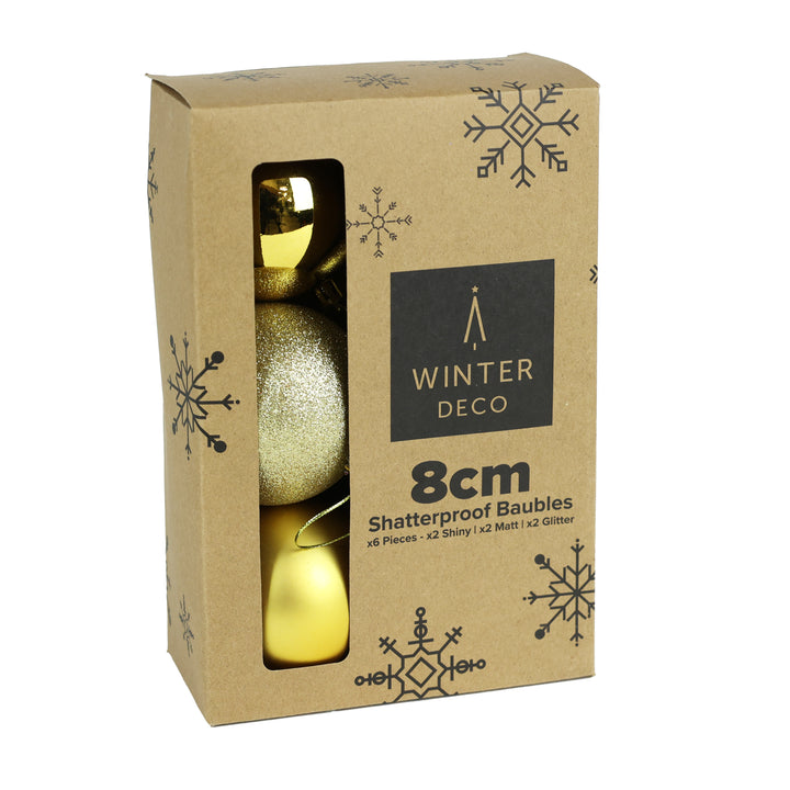 Baubles - pack of 6