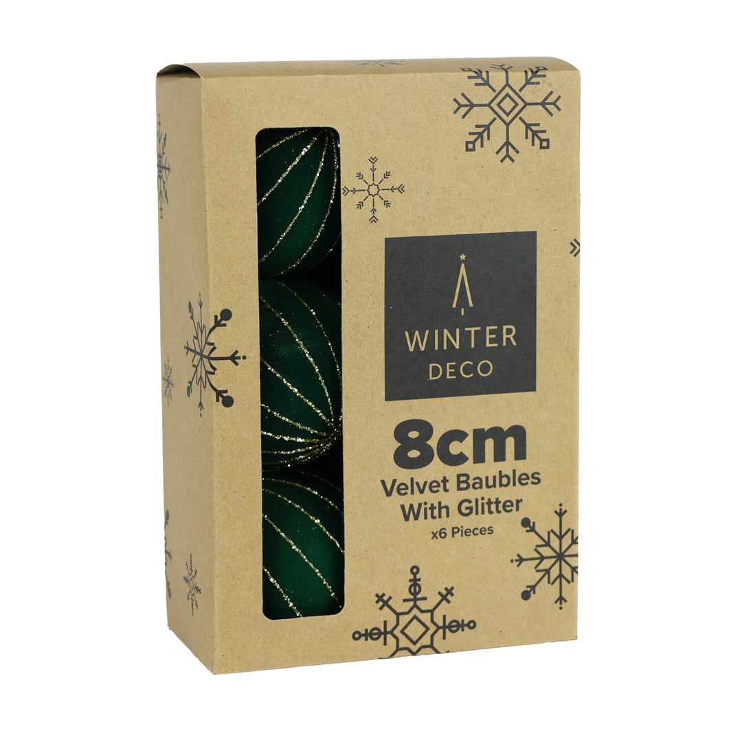 Baubles - pack of 6