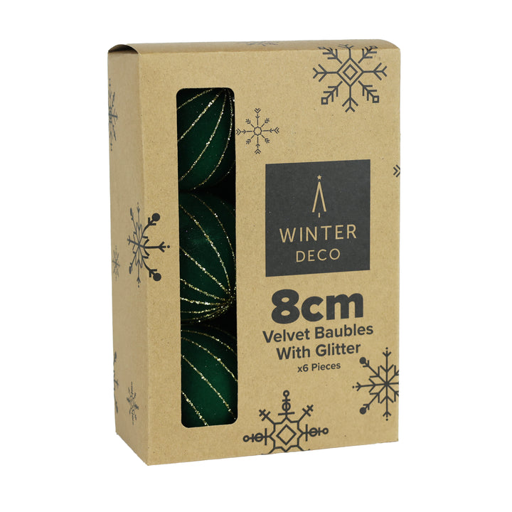 Baubles - pack of 6