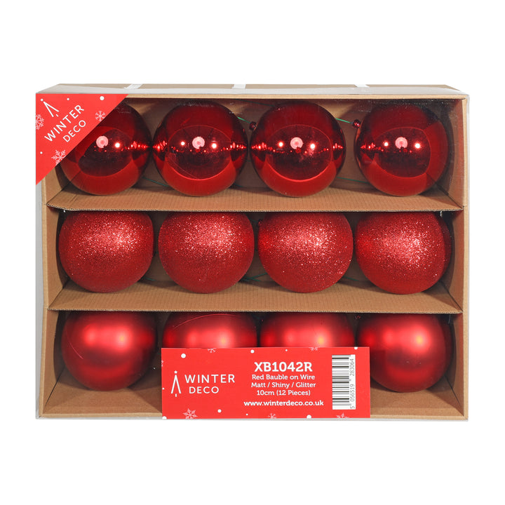Baubles - Red Baubles on Wire